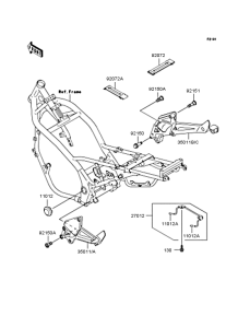 ZR250 Рама ,крепежные детали