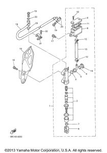YZ426FM Задний торм цилиндр