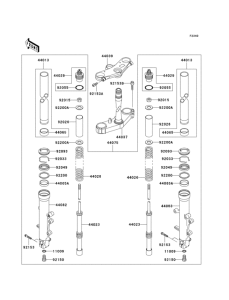 ZX636 Передняя вилка