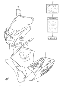 RGV250 Cowling  body