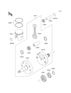  Коленвал и поршни