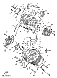 XVS1100 Головка цилиндров