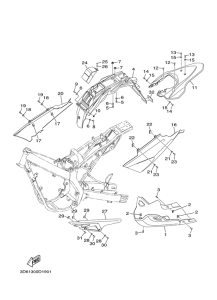XT125X Задняя часть кузова