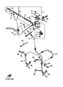 TDM850 Передний тормозной цилиндр
