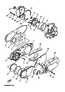 YP125E Crankcase cover ass`y  (v