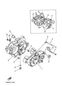 YZ125J Картер двигателя