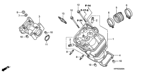 CBR125RS Головка цилиндров