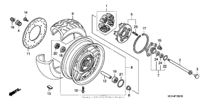 VTX1800F3 Rear wheel (vtx1800f)