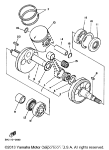 RT180J Коленчатый вал и Поршень