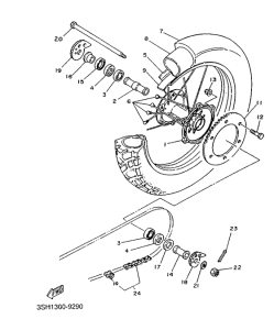 TDR125 Переднее колесо