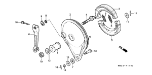 CMX450 Задний тормоз