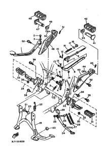 YX600 YX600B Support & repose pied