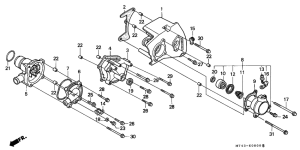 VFR750F Водяная помпа