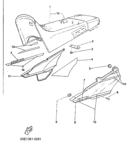 TDR125 Сидение