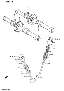 GS1100 Cam shaft valve