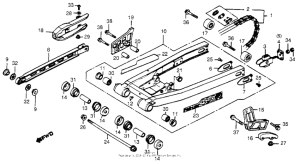 CR480 Swingarm + drive chain 83