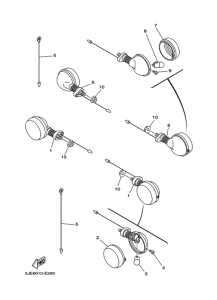YB-1 Rear flasher light assy