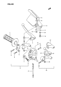 DR350 Left handle switch