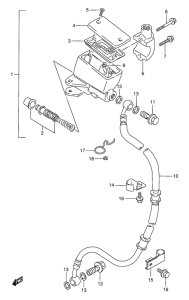 VX800 Передний тормозной цилиндр
