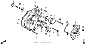 TR200 Крышка картера левая