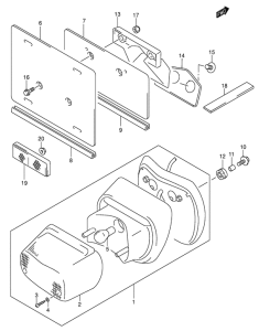 VL1500 Задний комбинированный сигнал