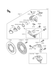 KX500 Передний суппорт