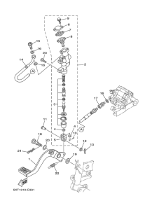 XG250 Задний торм цилиндр