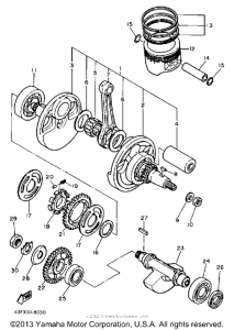 XT600SC Коленвал,поршни