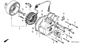 XRV650 Left crankcase cover /  generator