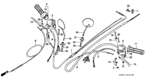 NH80 Handle lever / cable / switch