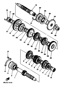 RD350F Трансмиссия