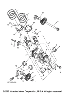XT1200ZE Коленчатый вал и Поршень