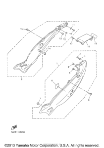 YZF600RRC Боковые обтекатели