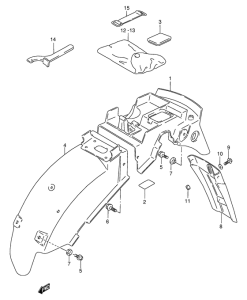 RG125 Заднее крыло