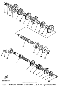 YZ80S (Motocross) Трансмиссия
