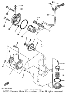 XT350NC (CA ED.) Масляный насос