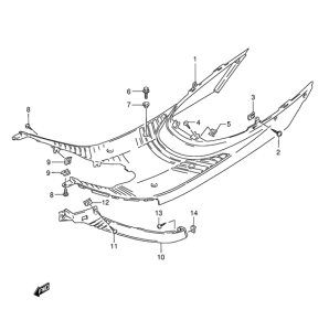AE50 Щиток облицовочный задний