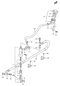DR650 Задний тормозной цилиндр