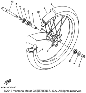 WR250Z Переднее колесо