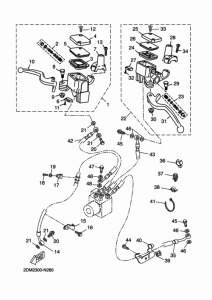 YP125RA (ABS) Главный тормозной цилиндр