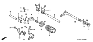 CR125R Вилка переключения передач