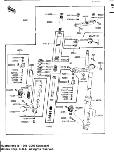 ZX600 Вилка передней оси
