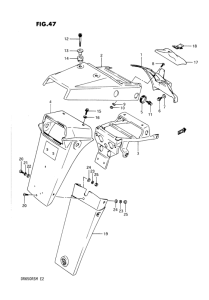 DR650 Заднее крыло