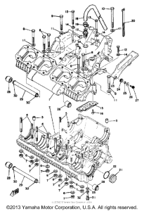 TZ750A Картер двигателя