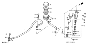 CBF600 (Naked) Задний тормозной цилиндр