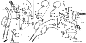 XR250R Handle lever / switch / cable