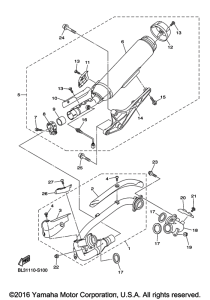 XVS950XR Выхлопная система