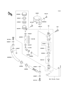 VN800 Задний торм цилиндр