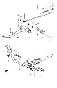 TS50 Stand-rear brake