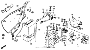 CB650SC Right side cover + battery